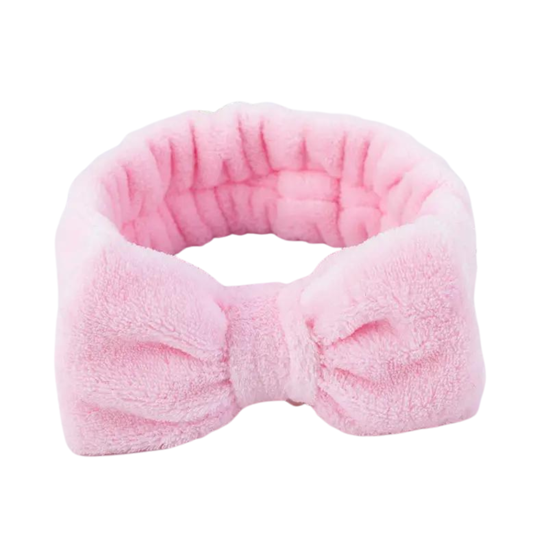Pink headband with bow